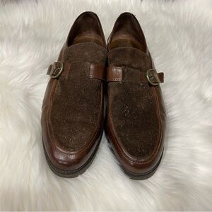 Roberto Botticelli made in Italy men’s leather monk strap shoes size fits 7.5